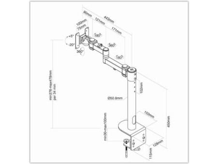 FPMAD960BLACKPLUS flat screen desk mount